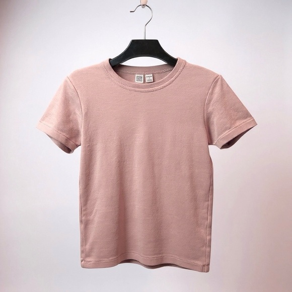 [WOMEN] UNIQLO U Fitted T-Shirt S Beige Pink 100% Cotton - Picture 3 of 8